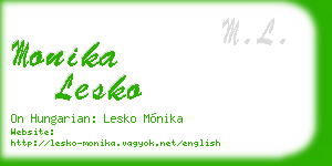 monika lesko business card